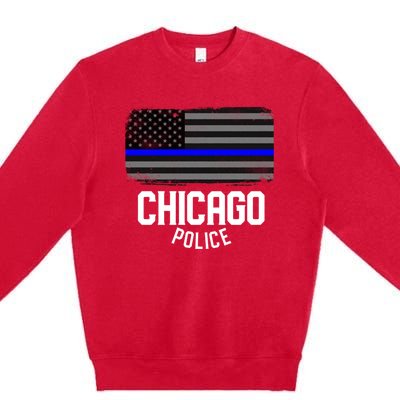 City Of Chicago Police Officer Illinois Policemancity Of Chicago Police Officer Premium Crewneck Sweatshirt