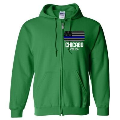 City Of Chicago Police Officer Illinois Policemancity Of Chicago Police Officer Full Zip Hoodie