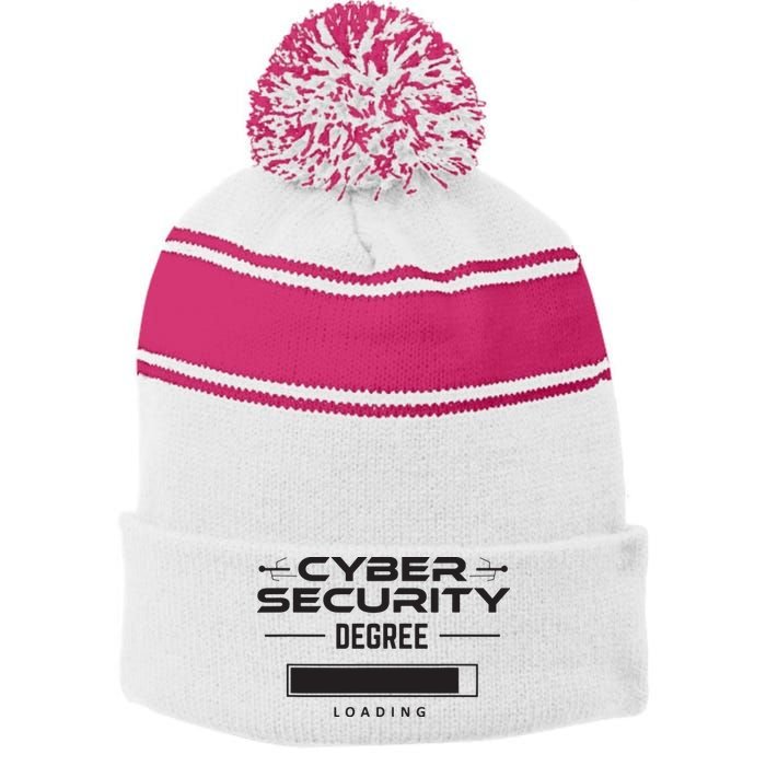 Cybersecurity Outfit Computer Security Computer Engineer Stripe Pom Pom Beanie