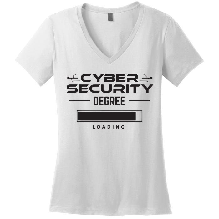 Cybersecurity Outfit Computer Security Computer Engineer Women's V-Neck T-Shirt