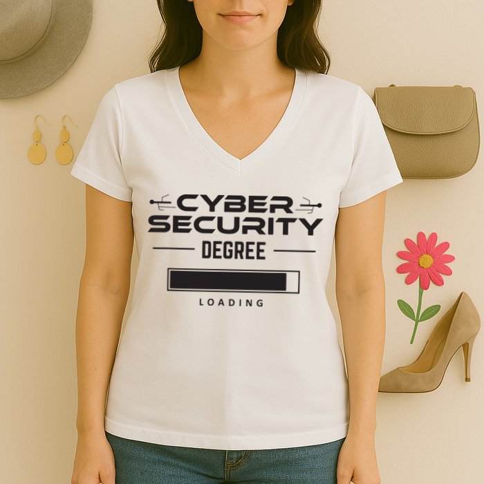 Cybersecurity Outfit Computer Security Computer Engineer Women's V-Neck T-Shirt