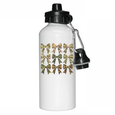 Camouflage Old Camo Bow Camo Coquette Bow Hunting Women Girl Aluminum Water Bottle