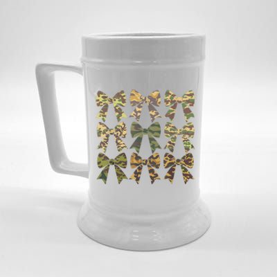 Camouflage Old Camo Bow Camo Coquette Bow Hunting Women Girl Beer Stein