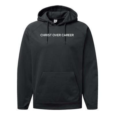 Christ Over Career Performance Fleece Hoodie