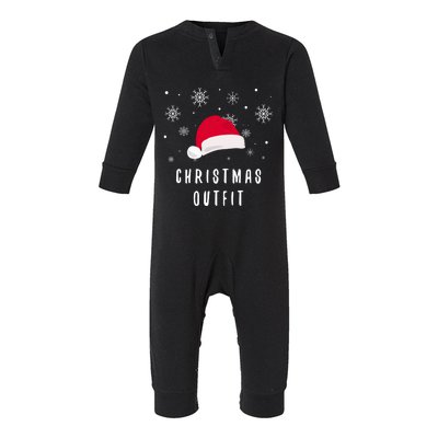 Christmas Outfit Christmas Hat Snowflakes Xmas Christmas Gift Infant Fleece One Piece