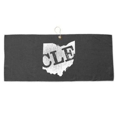 Cle Ohio Cleveland Large Microfiber Waffle Golf Towel