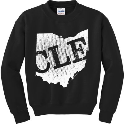 Cle Ohio Cleveland Kids Sweatshirt