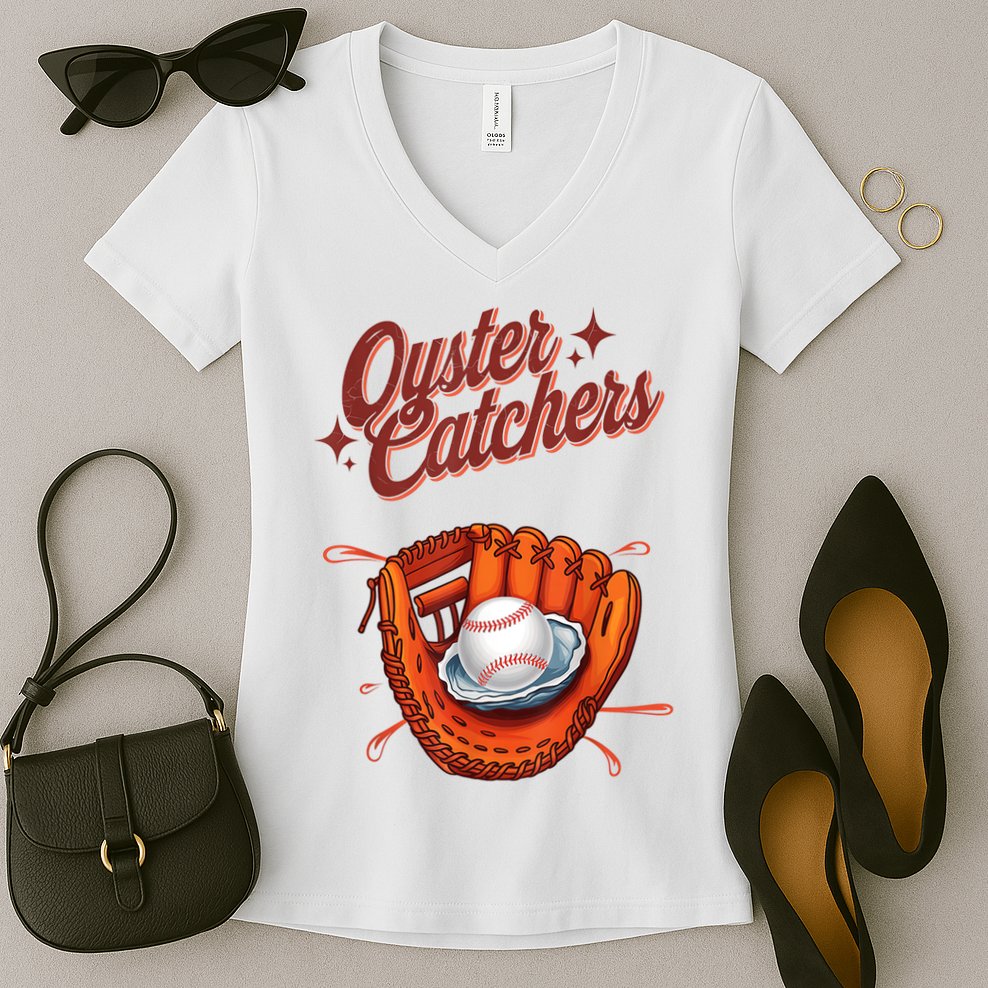 Chesapeake Oyster Catchers Tees Chesapeake Oyster Catchers Baseball Women's V-Neck T-Shirt