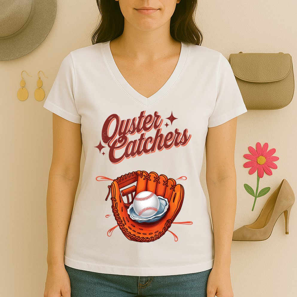 Chesapeake Oyster Catchers Tees Chesapeake Oyster Catchers Baseball Women's V-Neck T-Shirt