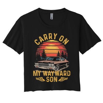 Carry On Classic Art My Wayward Funny Movie Graphic Son Women's Crop Top Tee