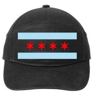 City Of Chicago Illinois Flag 7-Panel Snapback Hat