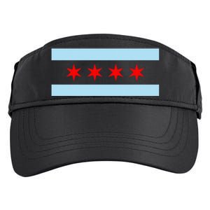 City Of Chicago Illinois Flag Adult Drive Performance Visor