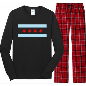 City Of Chicago Illinois Flag Long Sleeve Pajama Set