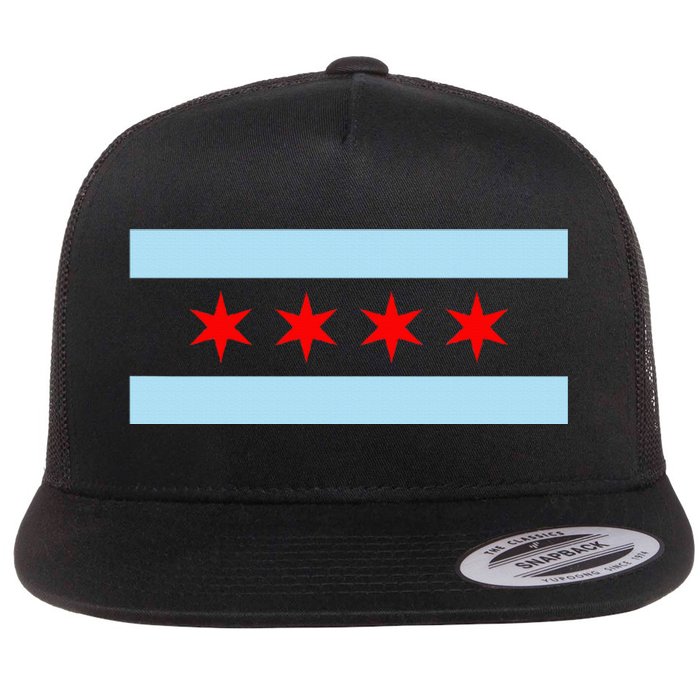 City Of Chicago Illinois Flag Flat Bill Trucker Hat