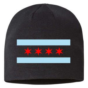 City Of Chicago Illinois Flag Sustainable Beanie