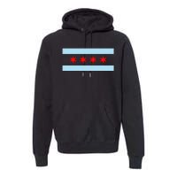 City Of Chicago Illinois Flag Premium Hoodie