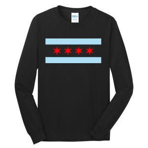 City Of Chicago Illinois Flag Tall Long Sleeve T-Shirt