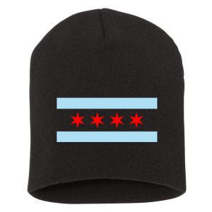 City Of Chicago Illinois Flag Short Acrylic Beanie