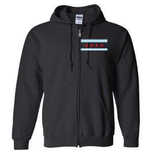 City Of Chicago Illinois Flag Full Zip Hoodie