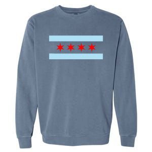 City Of Chicago Illinois Flag Garment-Dyed Sweatshirt