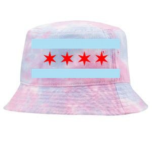 City Of Chicago Illinois Flag Tie-Dyed Bucket Hat