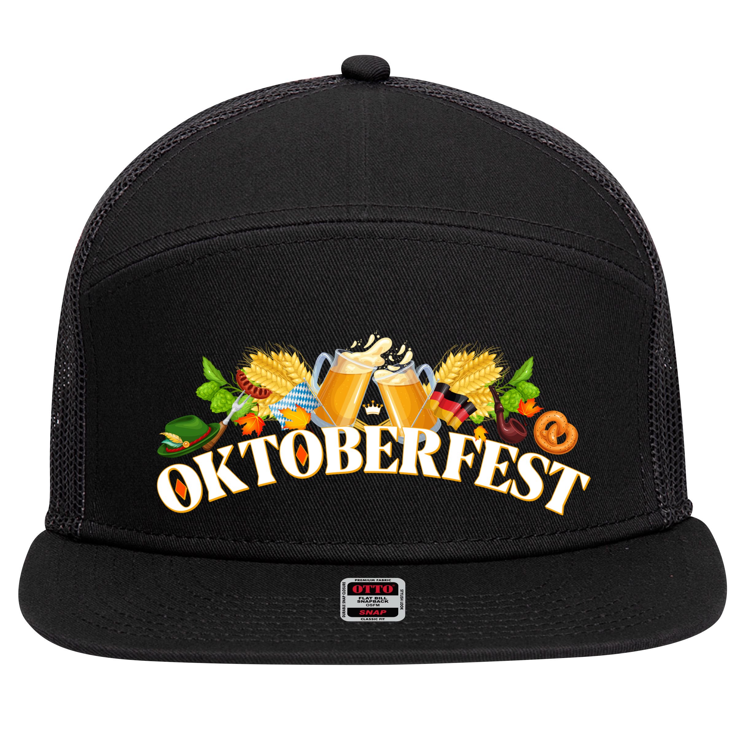 Celebrate Oktoberfest 7 Panel Mesh Trucker Snapback Hat
