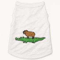 Capybara On Crocodile Capy Alligator Rodent Doggie Tank