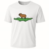Capybara On Crocodile Capy Alligator Rodent Performance Shirt