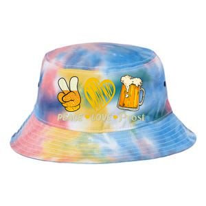 Cute Oktoberfest Costume Peace Love Prost Prost Oktoberfest Tie Dye Newport Bucket Hat