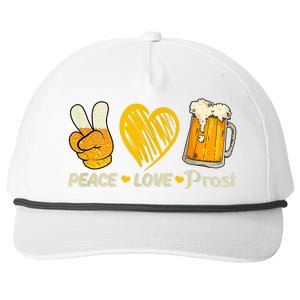 Cute Oktoberfest Costume Peace Love Prost Prost Oktoberfest Snapback Five-Panel Rope Hat