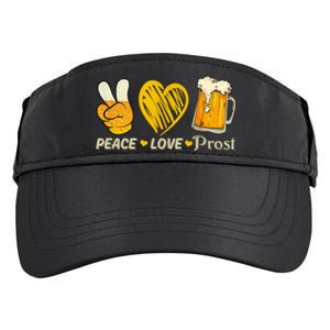 Cute Oktoberfest Costume Peace Love Prost Prost Oktoberfest Adult Drive Performance Visor