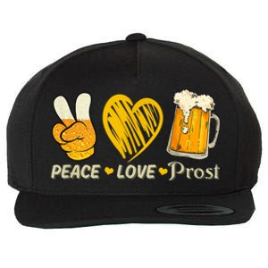 Cute Oktoberfest Costume Peace Love Prost Prost Oktoberfest Wool Snapback Cap