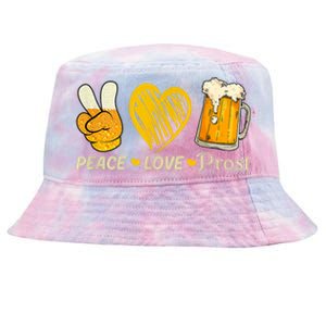 Cute Oktoberfest Costume Peace Love Prost Prost Oktoberfest Tie-Dyed Bucket Hat