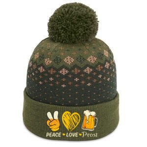 Cute Oktoberfest Costume Peace Love Prost Prost Oktoberfest The Baniff Cuffed Pom Beanie