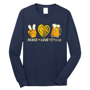 Cute Oktoberfest Costume Peace Love Prost Prost Oktoberfest Long Sleeve Shirt