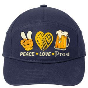 Cute Oktoberfest Costume Peace Love Prost Prost Oktoberfest 7-Panel Snapback Hat