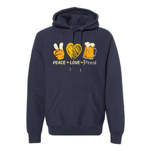 Cute Oktoberfest Costume Peace Love Prost Prost Oktoberfest Premium Hoodie