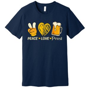 Cute Oktoberfest Costume Peace Love Prost Prost Oktoberfest Premium T-Shirt