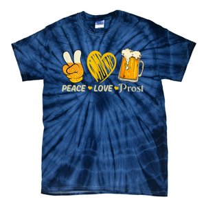 Cute Oktoberfest Costume Peace Love Prost Prost Oktoberfest Tie-Dye T-Shirt