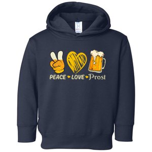 Cute Oktoberfest Costume Peace Love Prost Prost Oktoberfest Toddler Hoodie