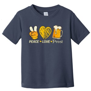 Cute Oktoberfest Costume Peace Love Prost Prost Oktoberfest Toddler T-Shirt