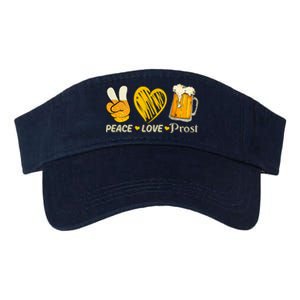 Cute Oktoberfest Costume Peace Love Prost Prost Oktoberfest Valucap Bio-Washed Visor