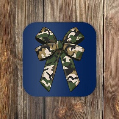 Camouflage Old Camo Bow Camo Coquette Bow Hunting Girl Women Coaster