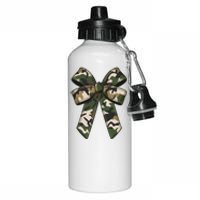 Camouflage Old Camo Bow Camo Coquette Bow Hunting Girl Women Aluminum Water Bottle