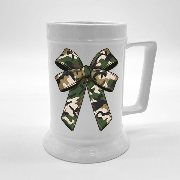 Camouflage Old Camo Bow Camo Coquette Bow Hunting Girl Women Beer Stein