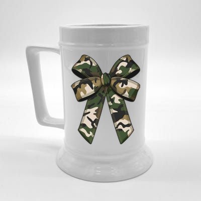 Camouflage Old Camo Bow Camo Coquette Bow Hunting Girl Women Beer Stein