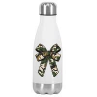 Camouflage Old Camo Bow Camo Coquette Bow Hunting Girl Women Stainless Steel Insulated Water Bottle