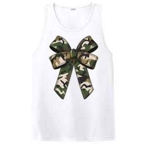 Camouflage Old Camo Bow Camo Coquette Bow Hunting Girl Women PosiCharge Competitor Tank