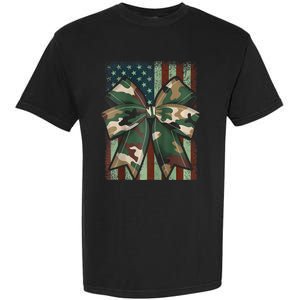 Camouflage Old Camo Bow Camo Coquette Bow Hunting Girl Women Garment-Dyed Heavyweight T-Shirt