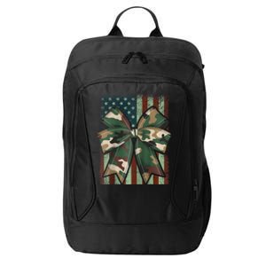 Camouflage Old Camo Bow Camo Coquette Bow Hunting Girl Women City Backpack